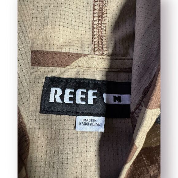 Reef Tango Anorak Lightweight Windbreaker Brown Camouflage Size Medium Gorpcore - Picture 6 of 7